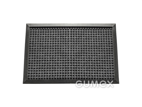 Vstupní rohož POLY RIB, 10mm, 400x600mm, kaučuková směs/PP vlákno, antracitová